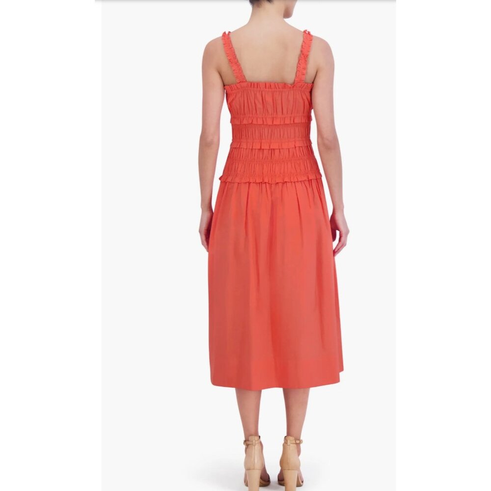 Eliza J Orange Cotton Midi Sundress size 4 - Picture 2 of 7
